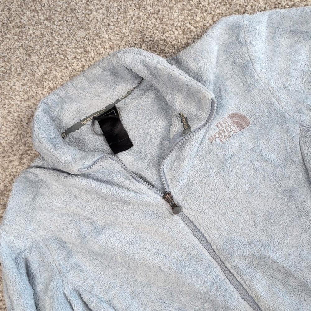 The North Face Womens Light Blue Fleece‎ Zip Up Jacket Size Small